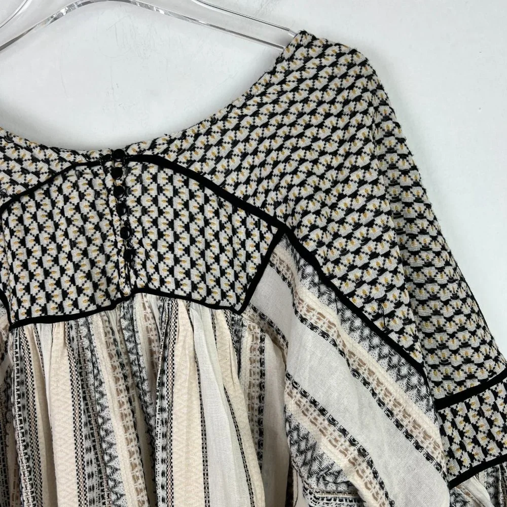 Free People Running On A Dream Top Embroidered Size Large L GUC L2537 - Picture 12 of 16